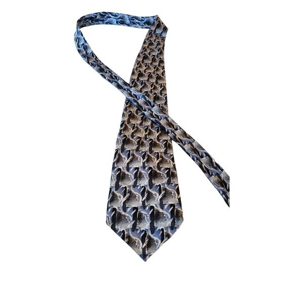 Vintage Jerry Garcia Blue Mountain Collection 100% Silk Necktie Abstract Tie - Picture 3 of 9